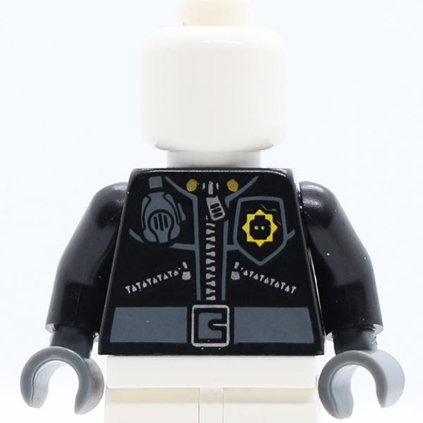 CSMV Police 3 Zippers, Minifigure Head Badge, Radio and Belt Pattern (Pattern on Front Only)