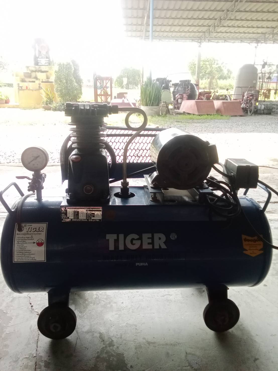 "ปั้มลม 1/4 HP TG-126L TIGER +มอเตอร์ 1/3 HP /MITSUBICHI"