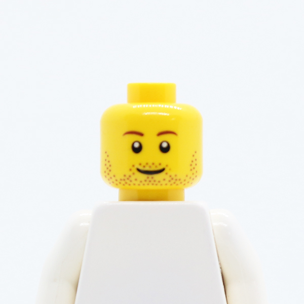 Dual Sided Stubble Smile / Crinkled Mouth and Inverted Eyebrows Pattern - Blocked Open Stud