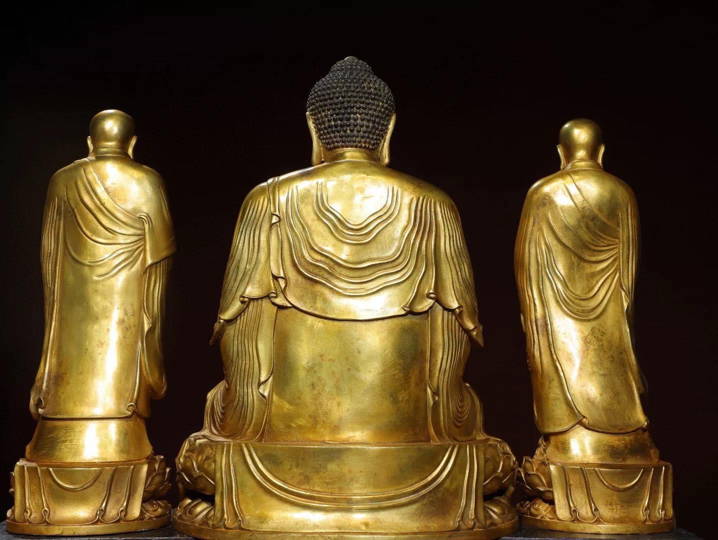 Pre-Order : พระศากยมุนีพุทธเจ้า พระอานนท์ พระมหากัสปะ สูง 43 cm