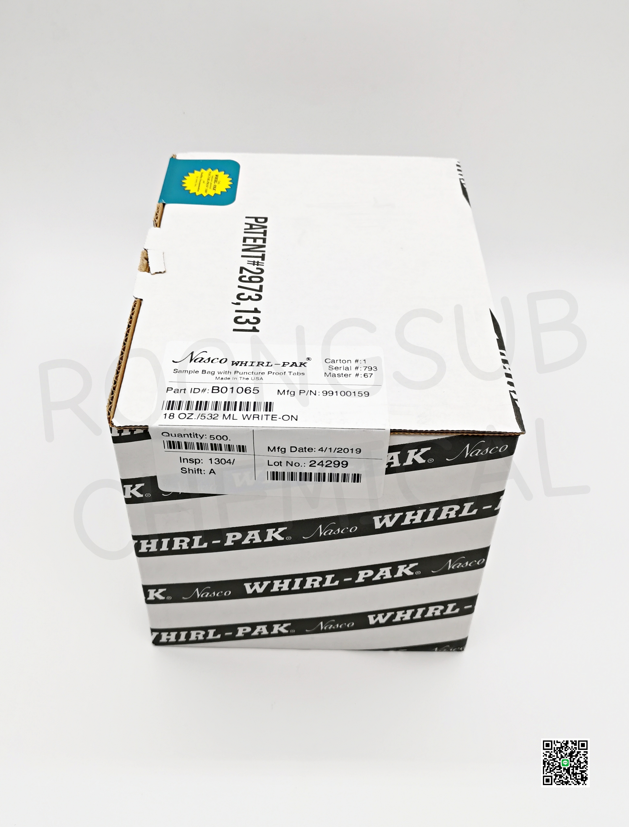 WHIRL-PAK 18OZ 11.5*23CM WRITE-ON NASCO