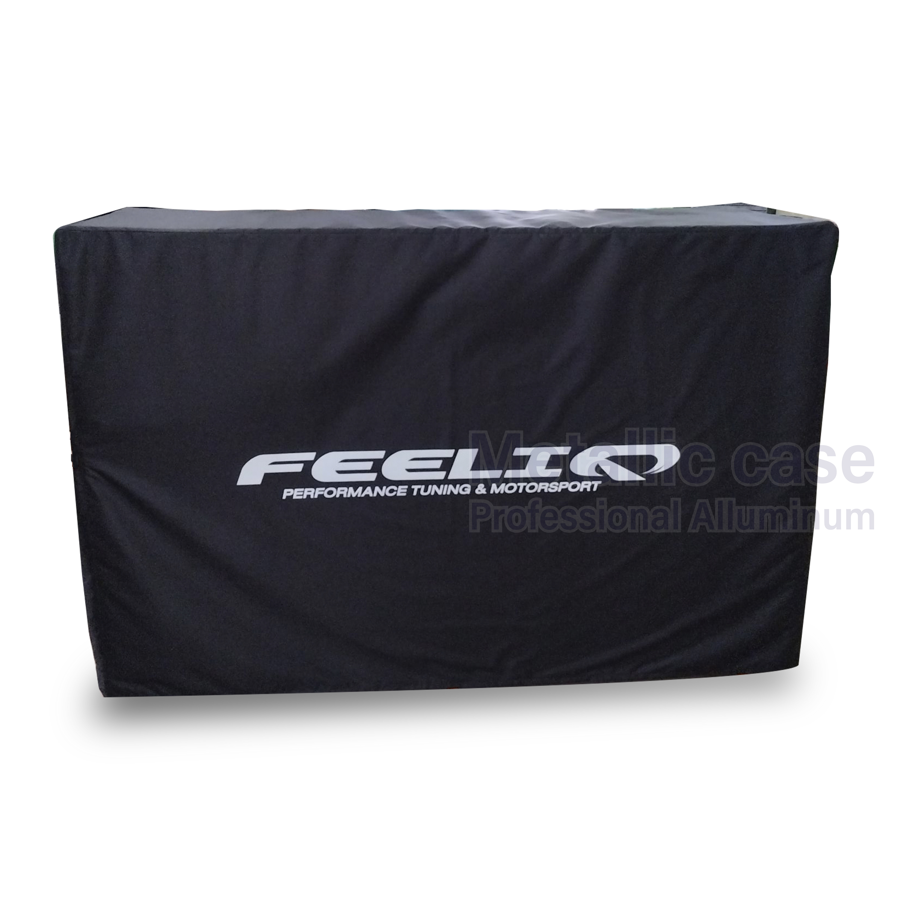 metalliccase2-1027-DDD-6608 / ผ้าคลุมFeeliQ 8 basket with table-600Dดำ 215x141x81cm