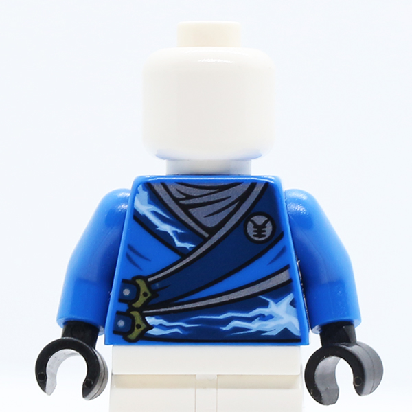 NJO Ninjago Robe with Silver Buckles and Lightning Power Emblem Pattern / Blue Arms / Black Hands