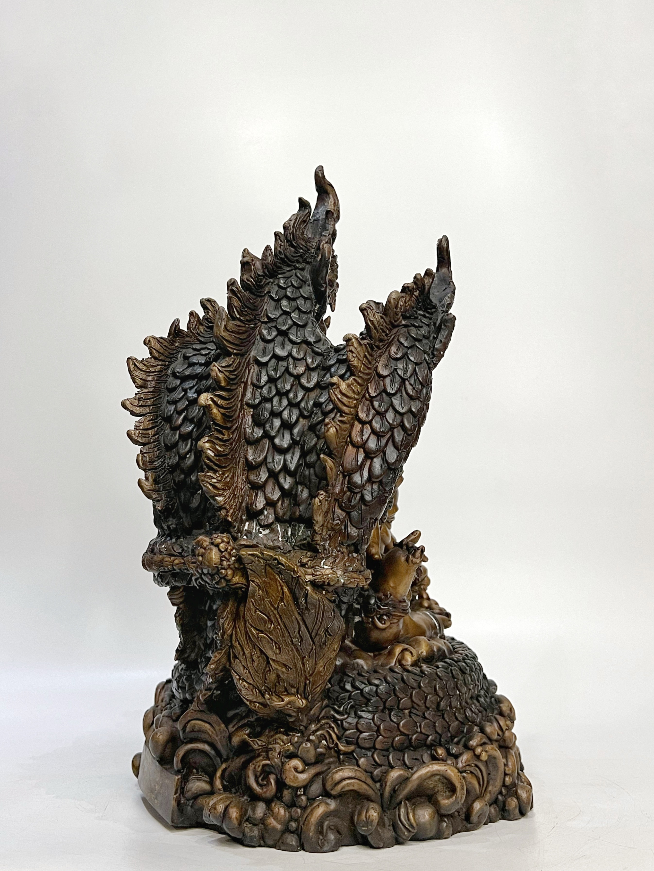 พระพิฆเนศ ปางเสวยสุข ทรงบัลลังก์พญาจันทรคุปต์นาคราช หน้าตัก 9 นิ้ว