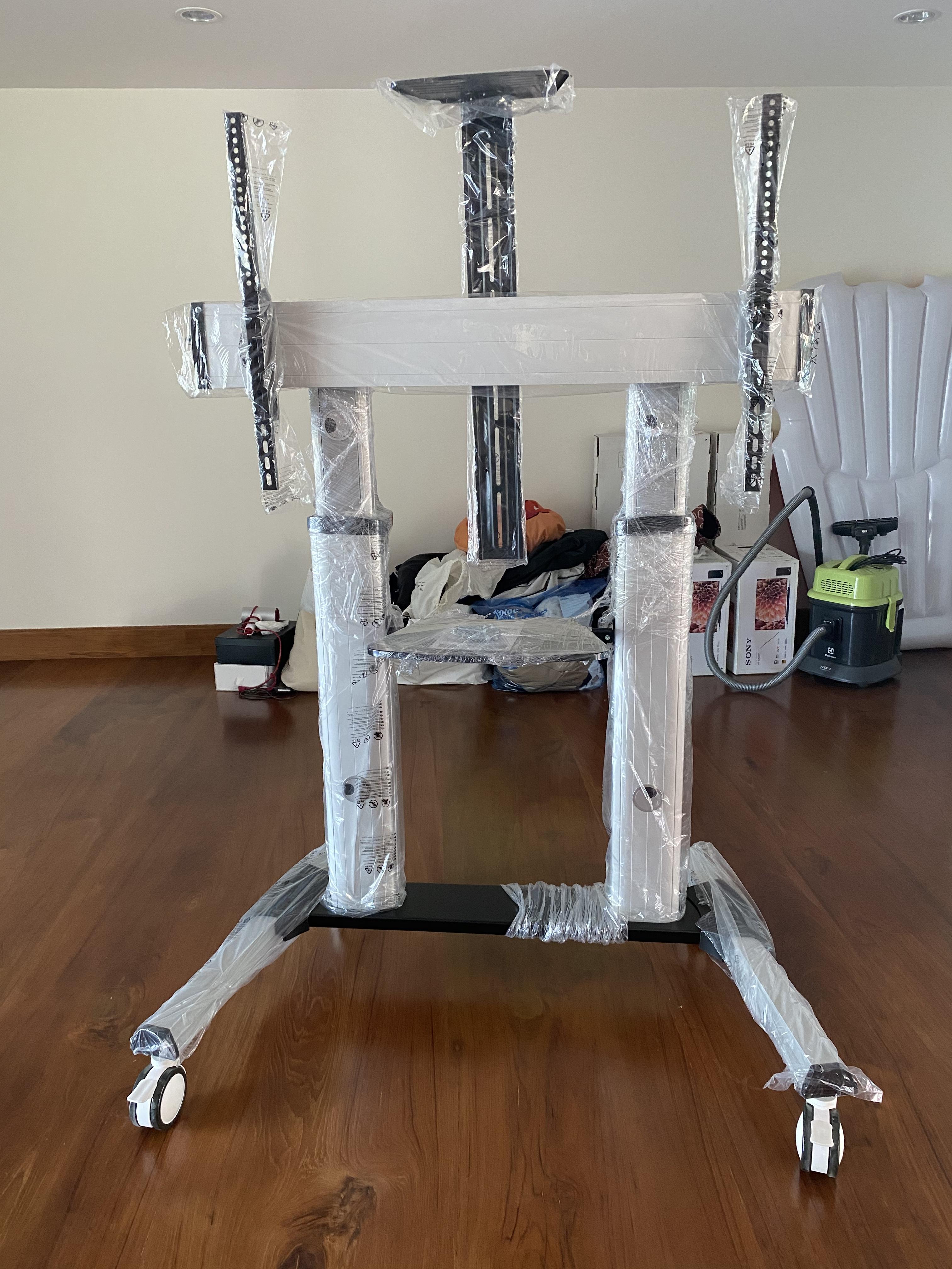 JMTVSTAND MT-F8200 ขาตั้งพื้นทีวีมีล้อเลื่อน(TV Stand) วัสดุ Aluminium อลูมิเนียม แบบล้อเลื่อนปรับสูง/ต่ำได้ 55"-98" นิ้ว{รับประกันสินค้า 3 ปี}0964746498