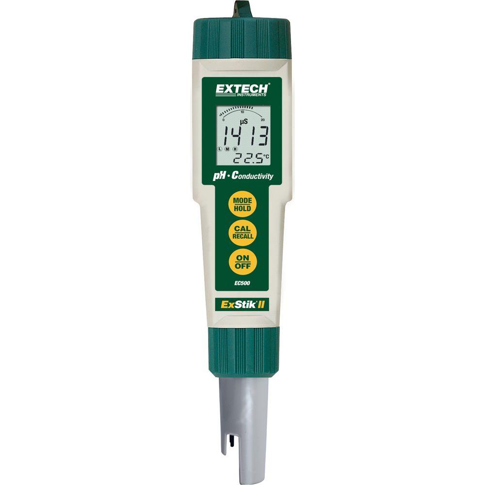 EXTECH รุ่น EC500 เครื่องวัดความนำไฟฟ้า Waterproof ExStik® II pH/Conductivity Meter Combination flat surface pH electrode with autoranging high accuracy Conductivity cell
