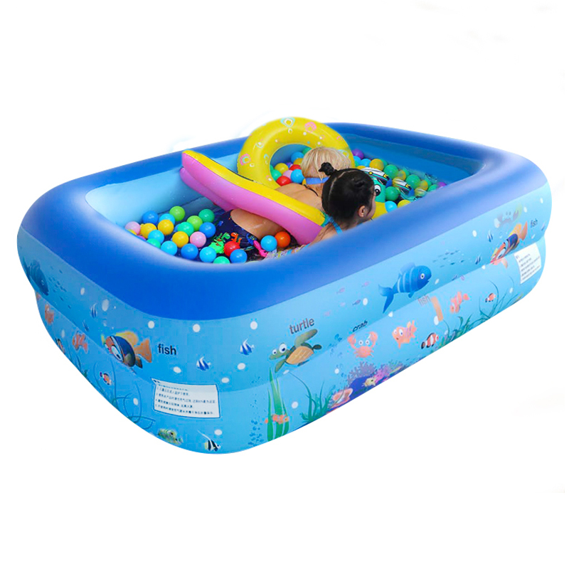 สระน้ำ สระน้ำเป่าลม ขนาด 110 cm - สีฟ้า Inflatable Pool Blue