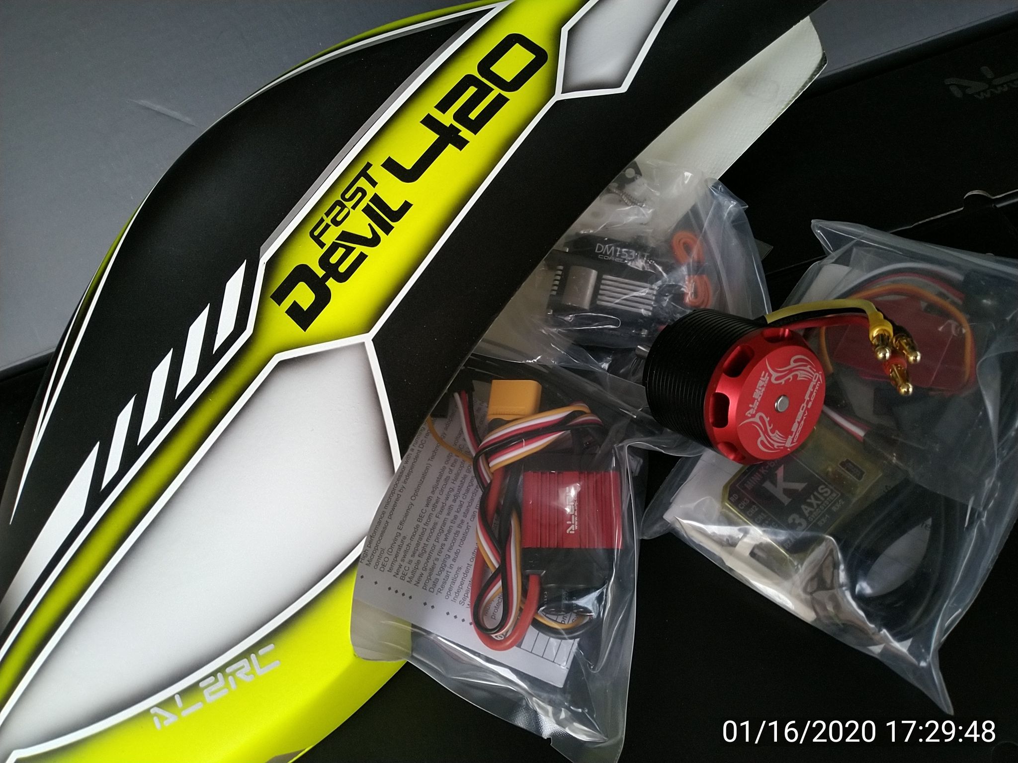19H420-SS-S1 # ALZRC - Devil 420 FAST Combo B (Motor ALZ 3120 Pro 1000KV+DM1232S x3+DM1531T x1 +ESC ALZ 60A v4 (or HBW)