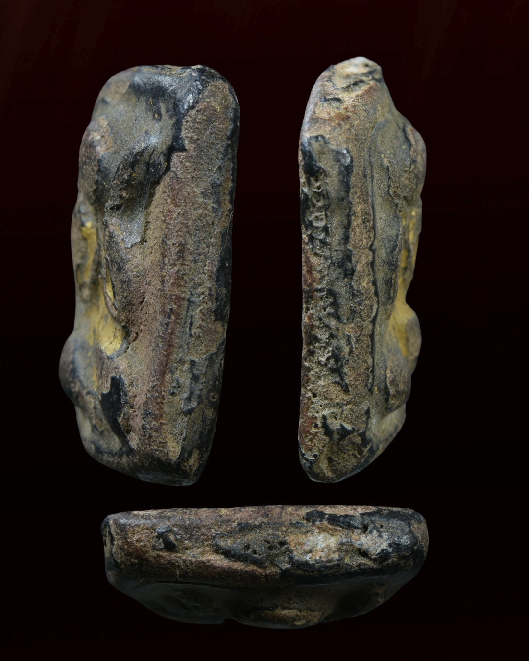 พระปิดตาหลวงปู่ภู่ วัดนอก พิมพ์สี่เหลี่ยมหลังแบบ