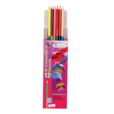 สีไม้ Master Art สองหัว 6แท่ง12สีรุ่นซุปเปอร์ไบรท์ (ขายยกโหล12กล่อง)