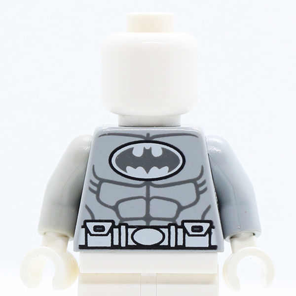 Batman Logo in White Oval with Muscles and White Belt on Front and Back Pattern