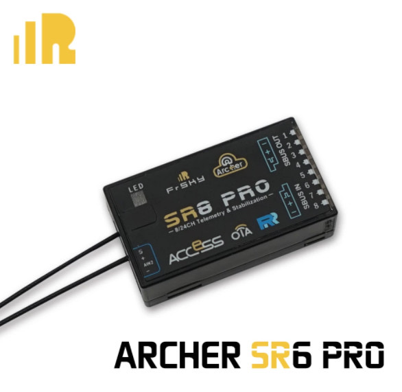 FrSky Receiver ARCHER SR8 PRO 2.4 Mhz Gyroscope 8 PWM/ 16/24 SBUS