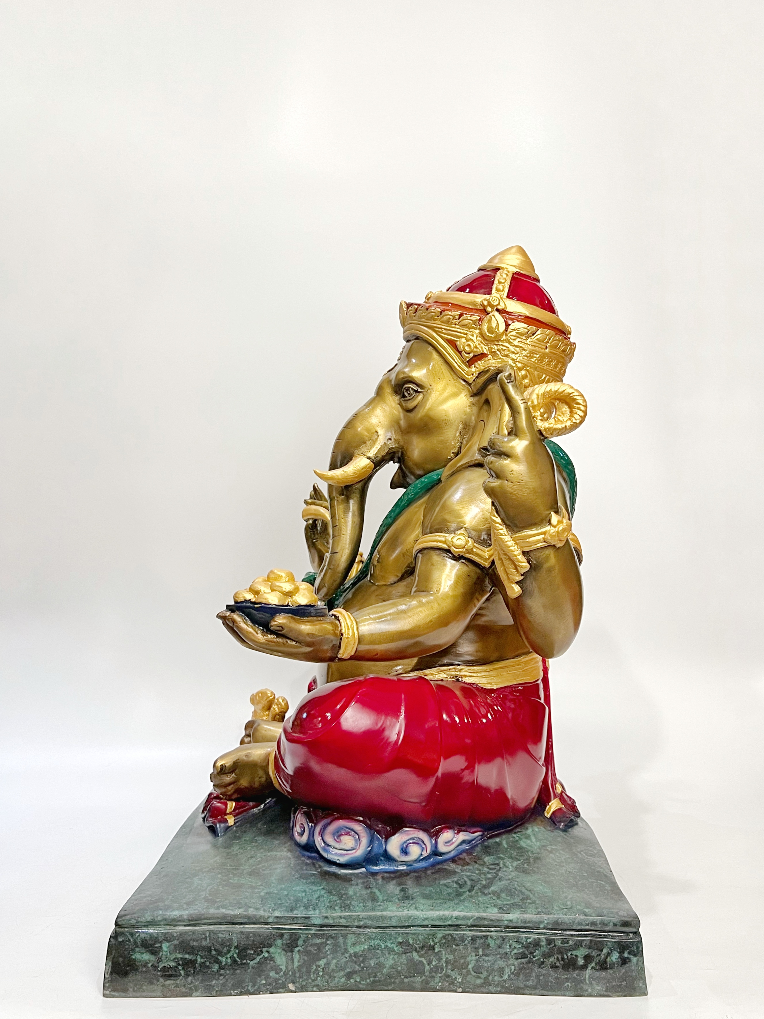 พระพิฆเนศ ปางเอกทันตะ หน้าตัก 16 นิ้ว (ฐานเหลี่ยม)