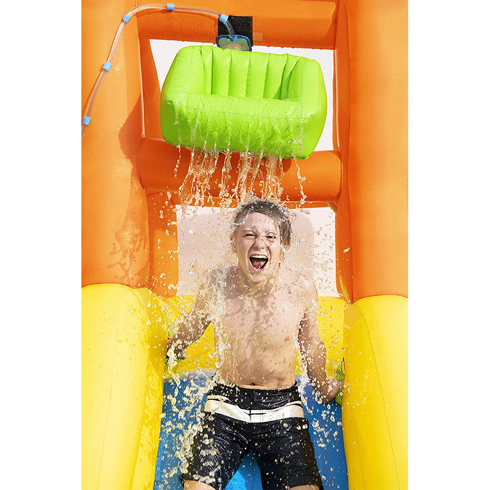 Bestway Kids Small Indoor Inflatable Water Slide with Small Pool ชุดสระน้ำพร้อมสไลเดอร์ขนาดใหญ่ สีฟ้าเหลือง