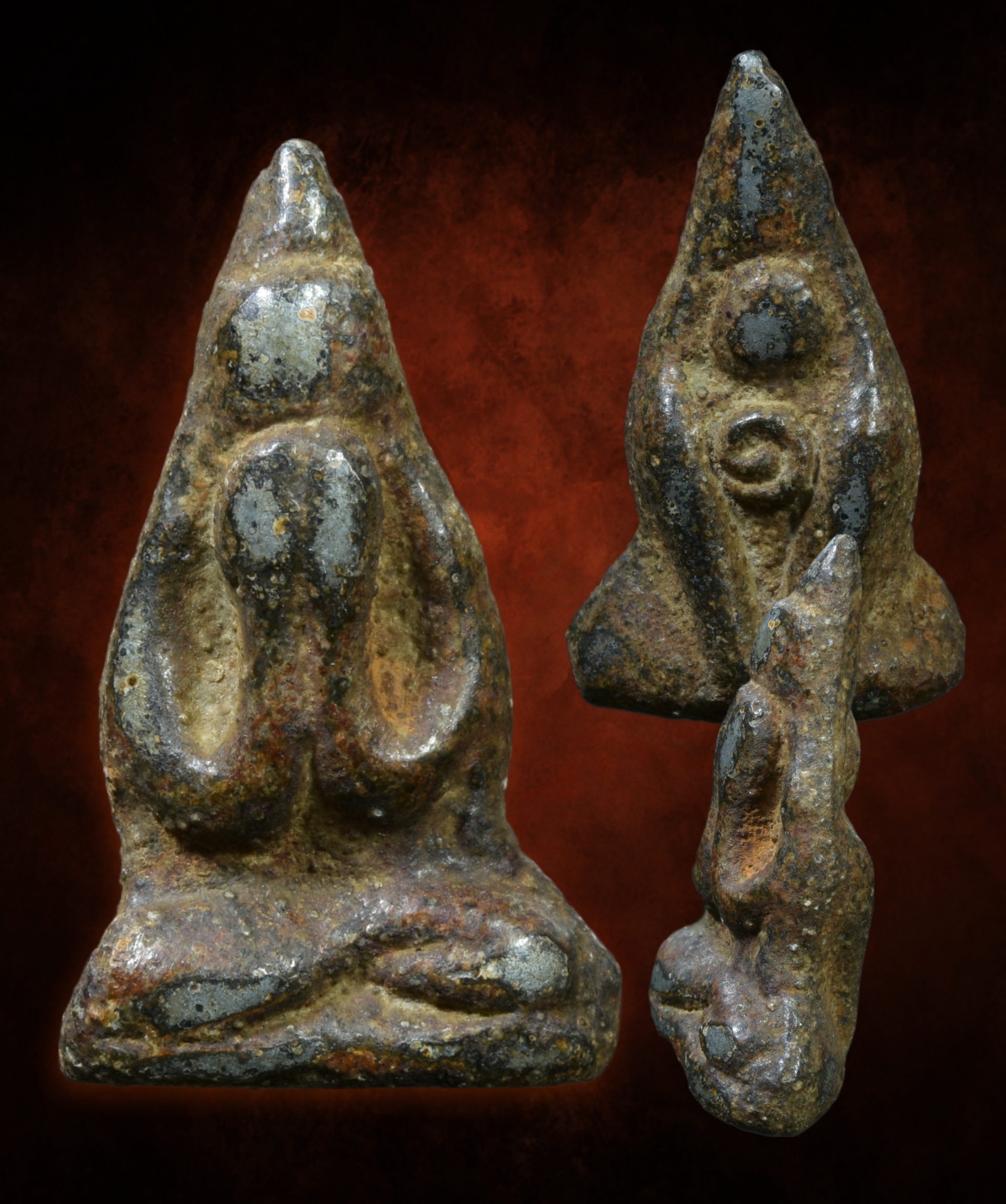 พระปิดตา กรุท้ายย่าน พิมพ์เขียด