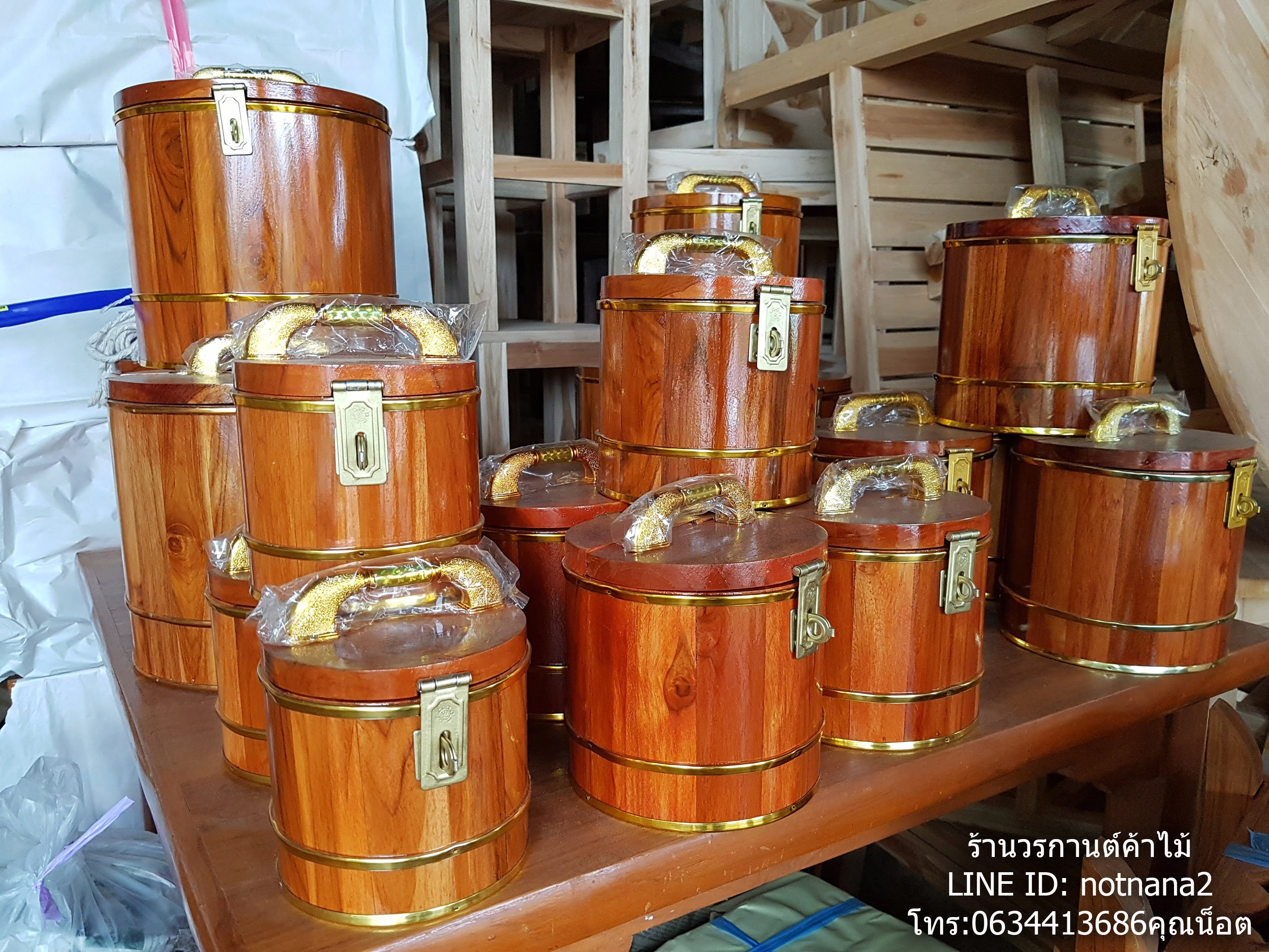 กระปุกออมสินไม้สักรหัสR01