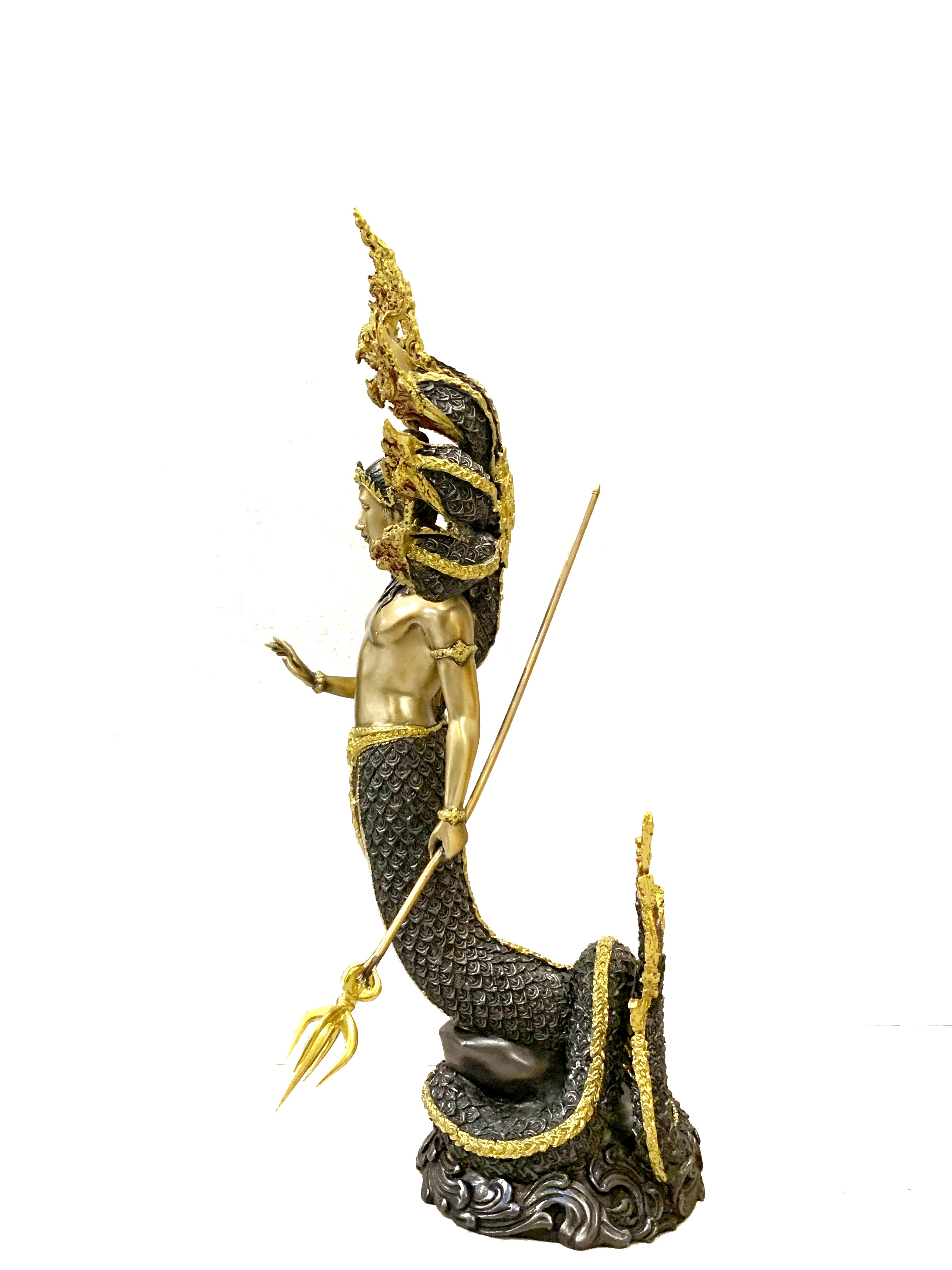 ปู่นาคราช ทรงตรีศูล หน้าตัก 9 นิ้ว (ปรก 7 เศียร)