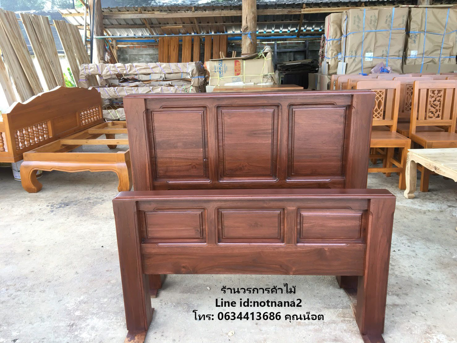 เตียงไม้สักรหัสCC254