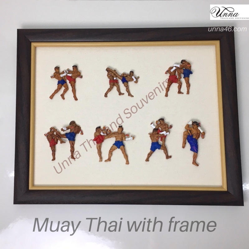 ของที่ระลึก ของฝาก มวยไทยสามมิติเพ้นท์สี งานฝีมือ