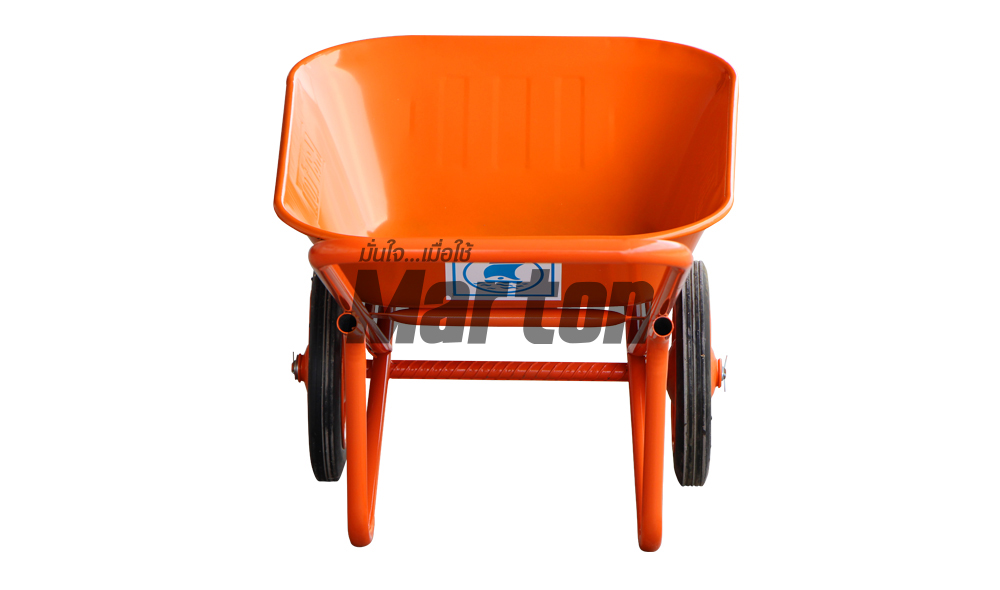 Marton รถเข็นปูนล้อคู่ยางตัน(สีส้ม)