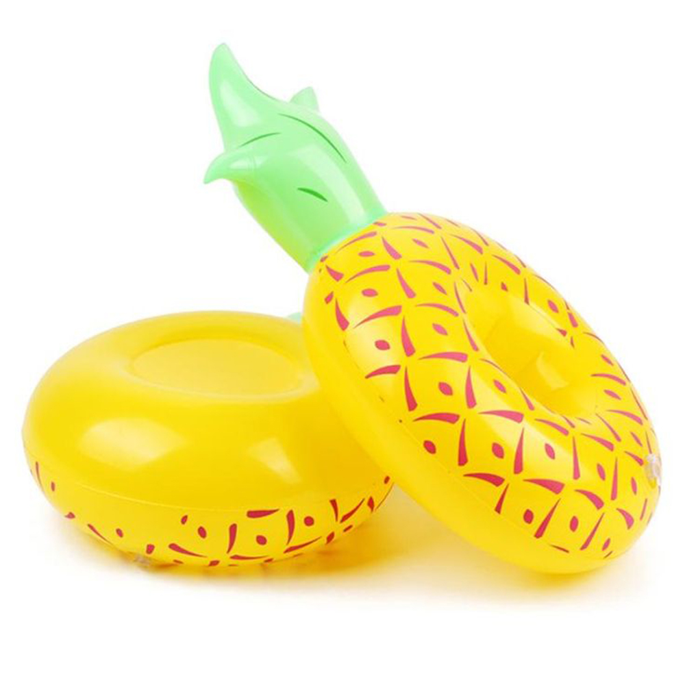 ที่วางแก้วเป่าลม สับปะรด สีเหลือง Inflatable Yellow Pineapple Cup Holder