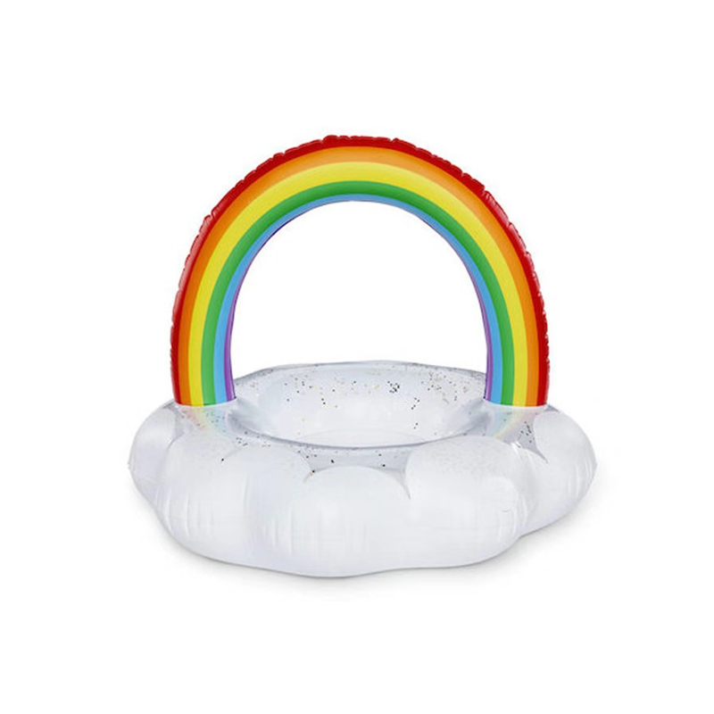 ห่วงยางสายรุ้งก้อนเมฆ มีกลิตเตอร์ ขนาด 90 cm. Inflatable Rainbow Cloud Ring Float