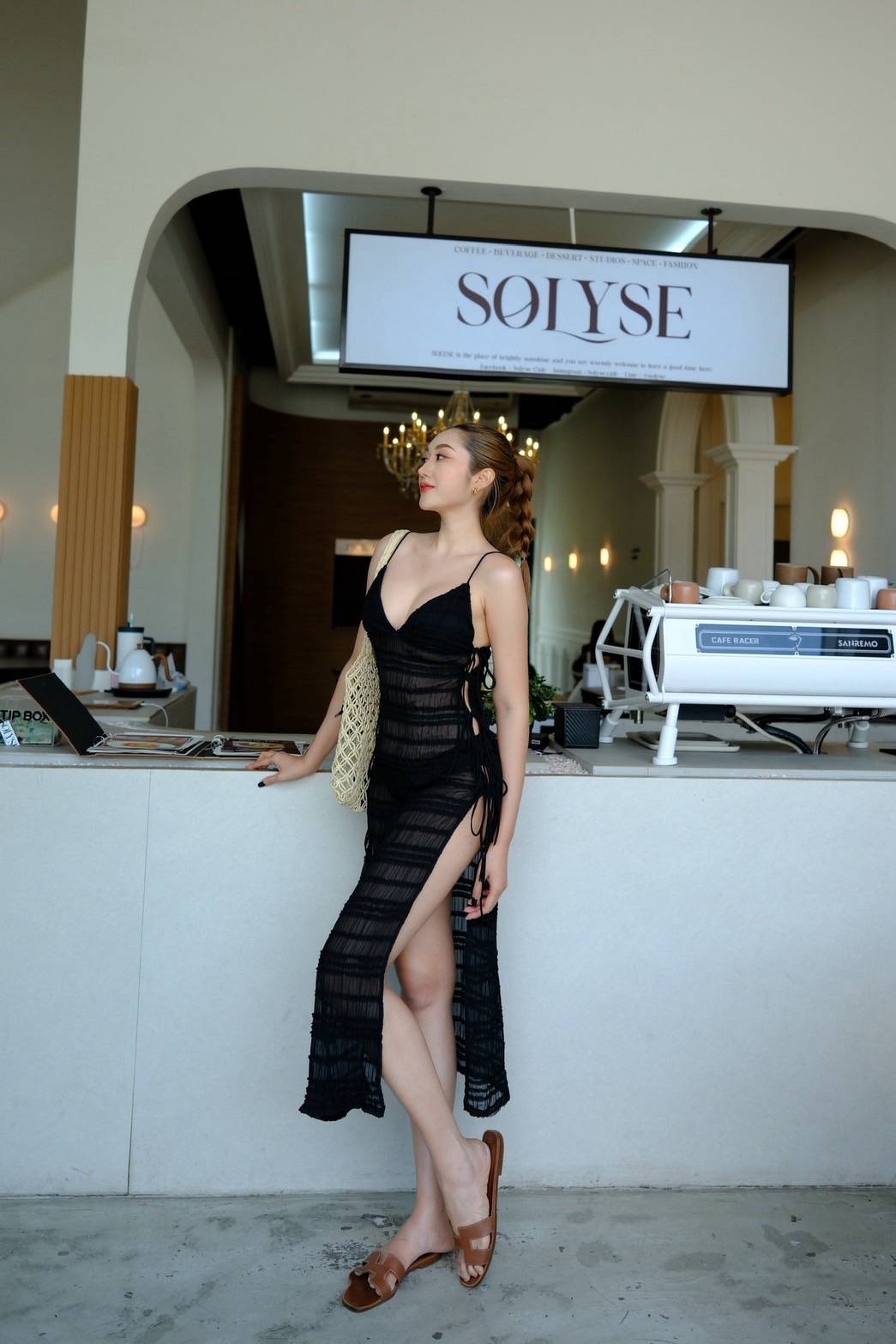 #5161 Summer Dress เดรสซีทรูคลุมบิกินี งานซีทรูทั้งตัวซับในแค่ตรงอกนะคะ เนื้อผ้าระบาย thitiya