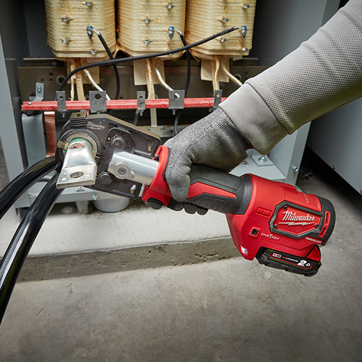 MILWAUKEE รุ่น M18 HCCT-501C เครื่องย้ำสายเคเบิล ระบบไฮดรอลิค แรง 6 ตัน แรงดัน 18 โวลท์ รวมเครื่องชาร์จและแบต 18V@5.0AH x 1 ก้อน