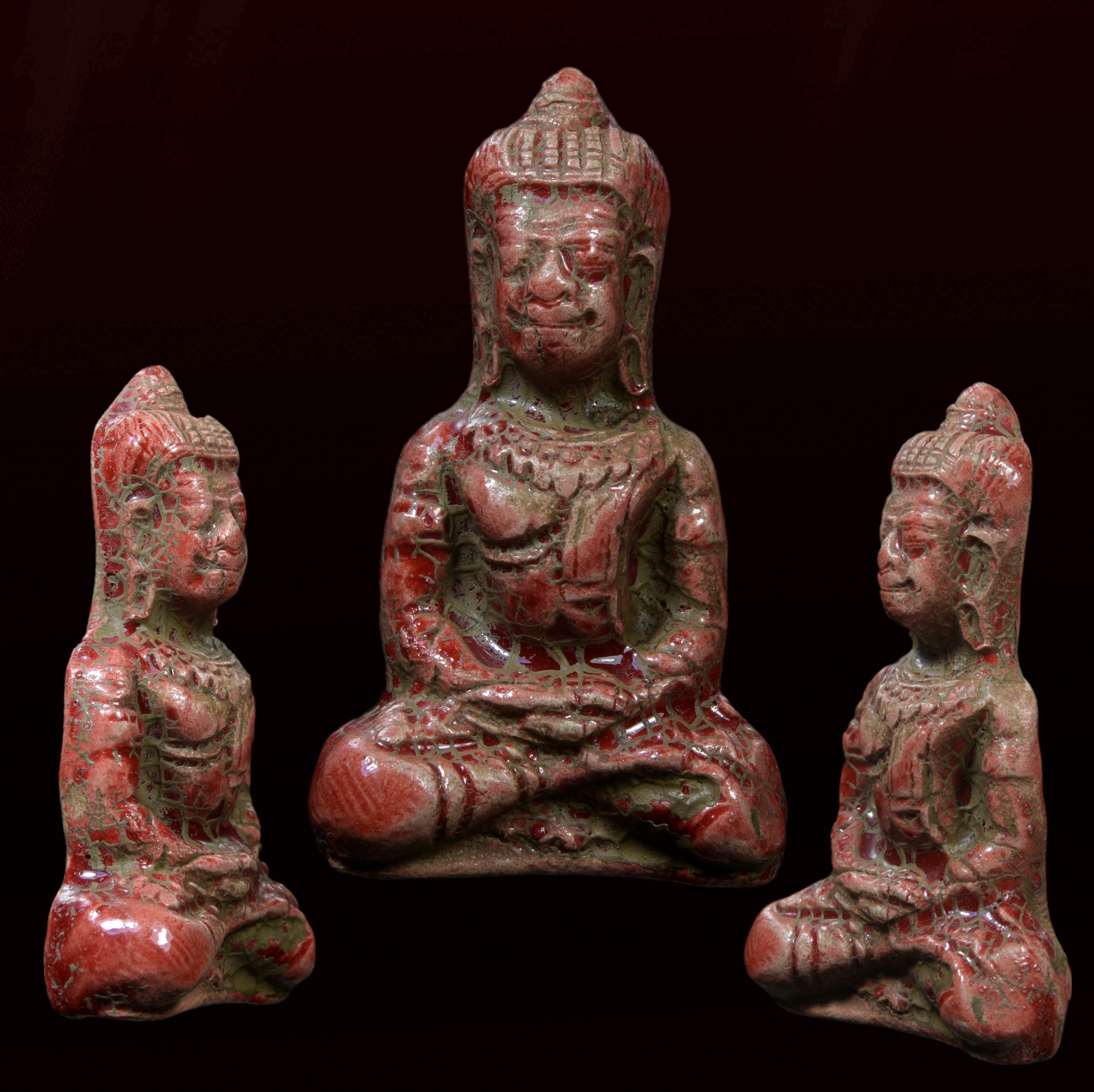 พระร่วงนั่ง ปางนั่งสมาธิ เนื้อเคลือบ