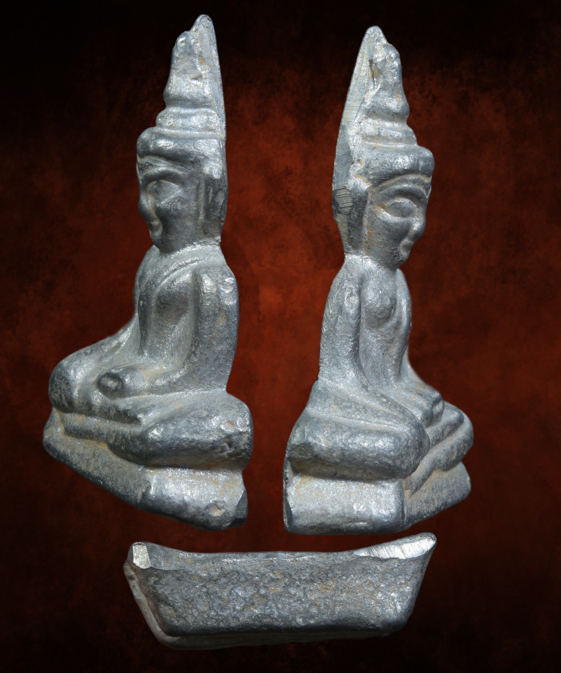 พระท่ากระดาน เนื้อชินเงินผิวปรอท