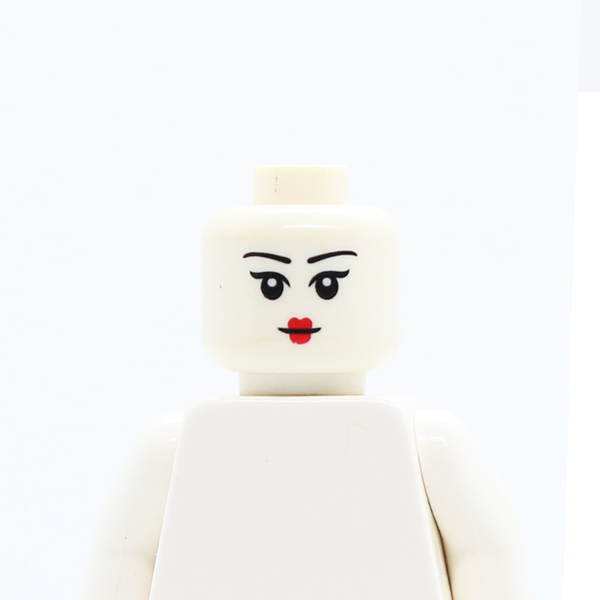 CS04 Female Black Eyebrows, Red Small Lips, White Pupils Pattern