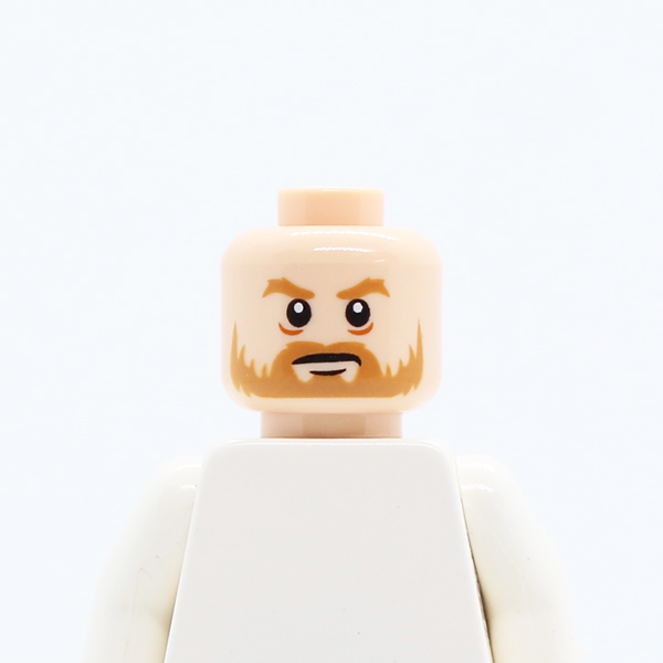 Beard Brown, Bushy Eyebrows, White Pupils, Stern Pattern - Hollow Stud