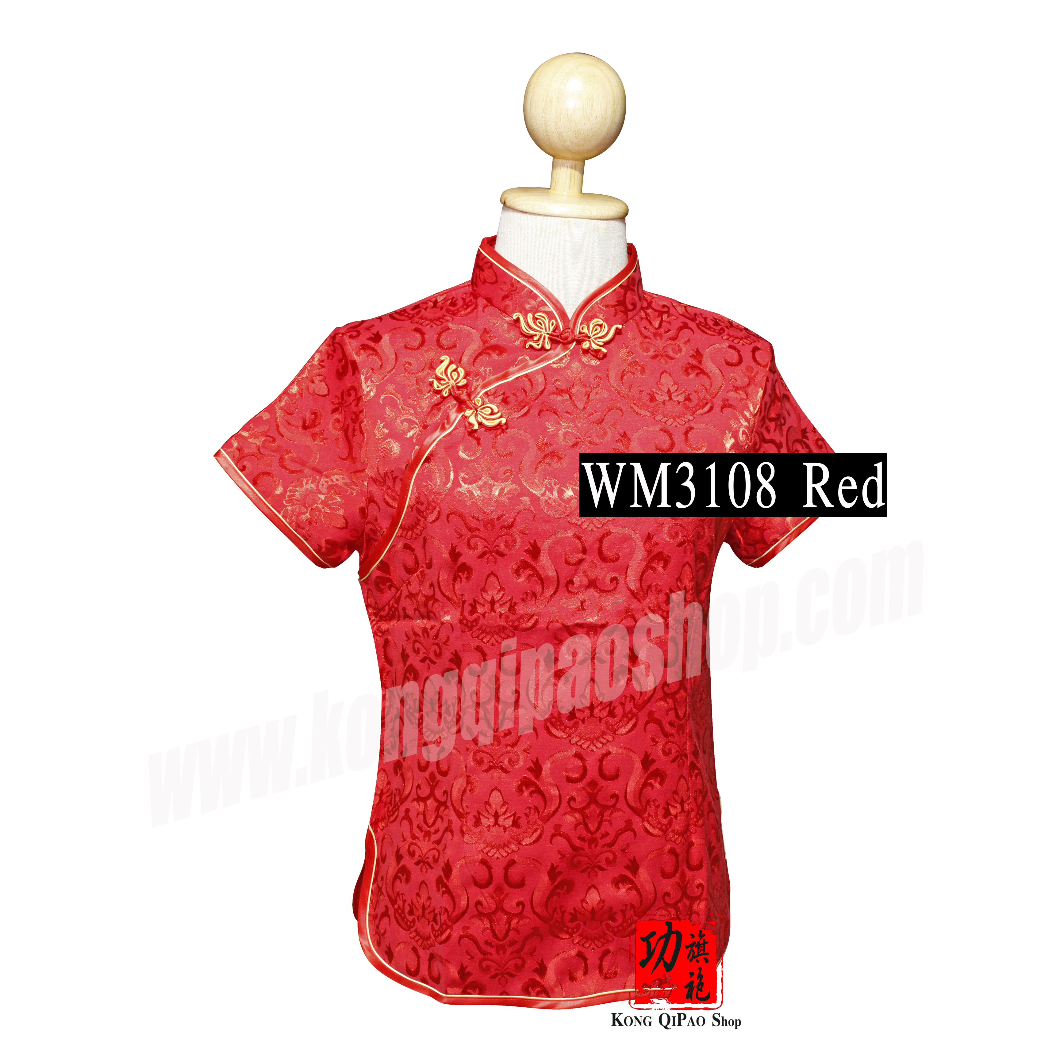 WM3108 เสื้อจีนผู้หญิง คอเฉียง