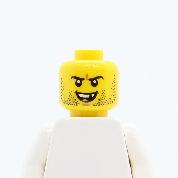 Dual Sided Beard Stubble, Missing Tooth, Open Grin / Frown Pattern - Hollow Stud