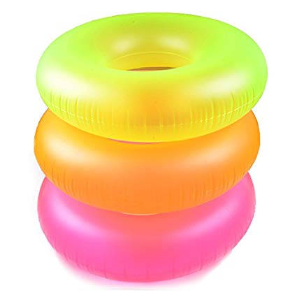 ห่วงยางนีออน หลากสี Inflatable Neon Color Ring Pool Float