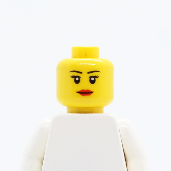 Female Black Eyebrows, Red Lips Smile Pattern