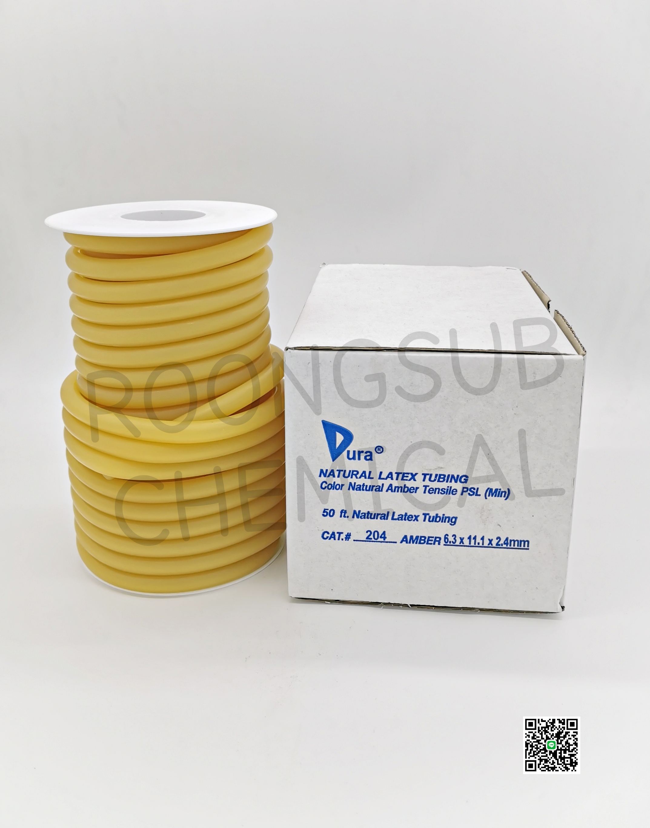 NATURAL LATEX TUBING NO. 204 (6*11.1*2.4 MM.)