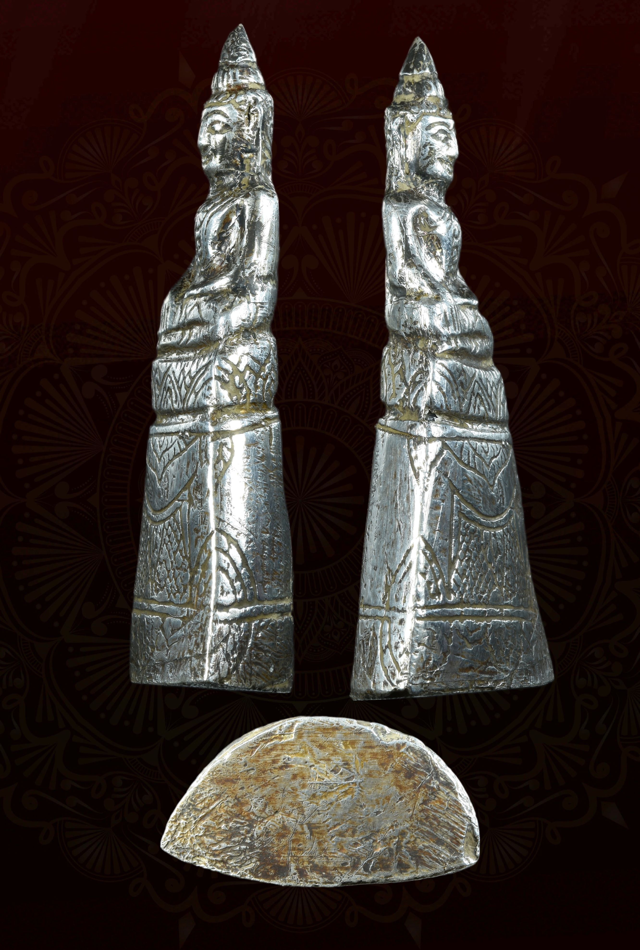 พระเนื้อบุเงิน อยุธยา ฐานสูง