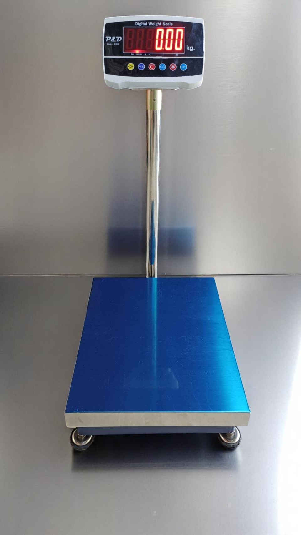 เครื่องชั่งดิจิตอล 150 kg. ค่าละเอียด 10 g. แท่นชั่ง 40x50 cm.