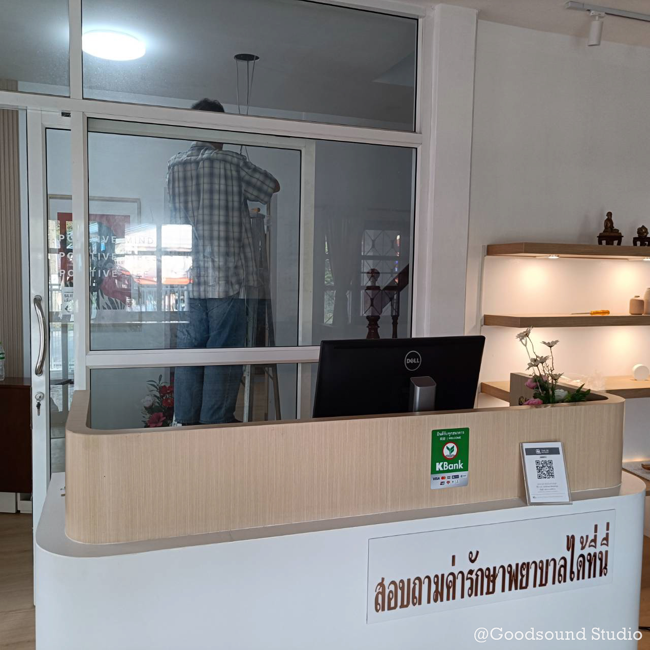 ติดตั้งเครื่องเสียง เดินสายลำโพง ติดลำโพง 7 ใบ JENR APPLIED THAI TRADITIONAL CLINIC ( เจ็นอาร์คลินิกการแพทย์แผนไทยประยุกต์