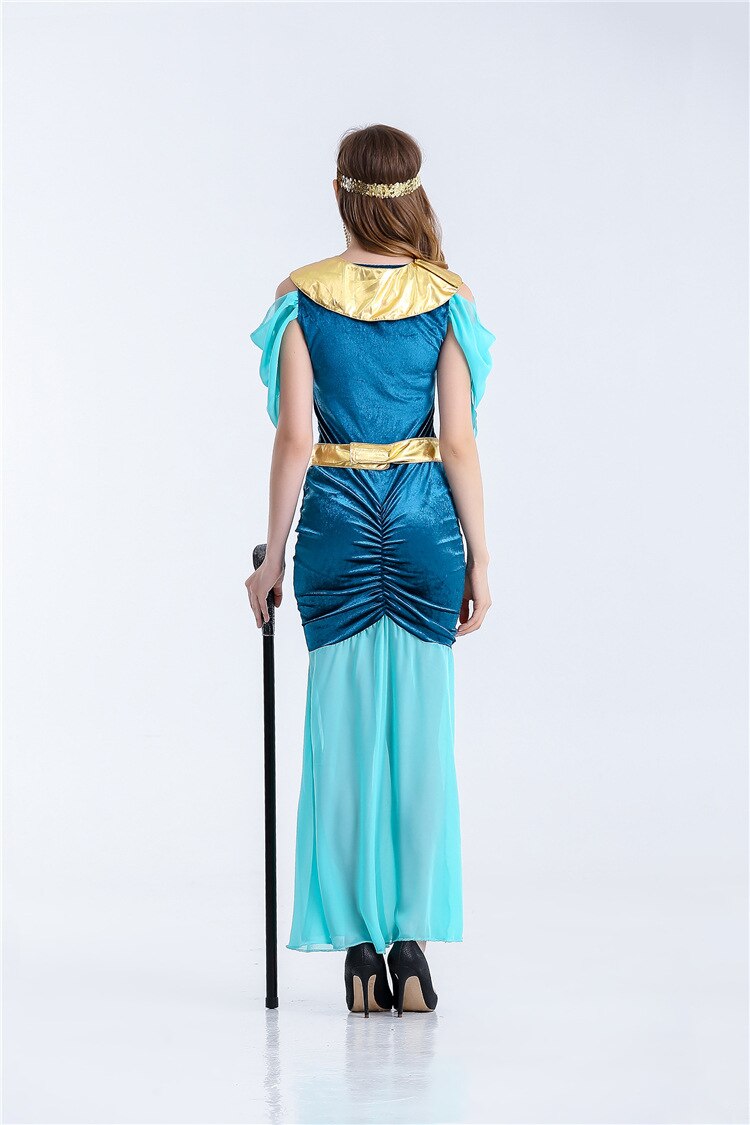 ชุดคลีโอพัตรา สีฟ้า อียิปห์ ฟาโรห์