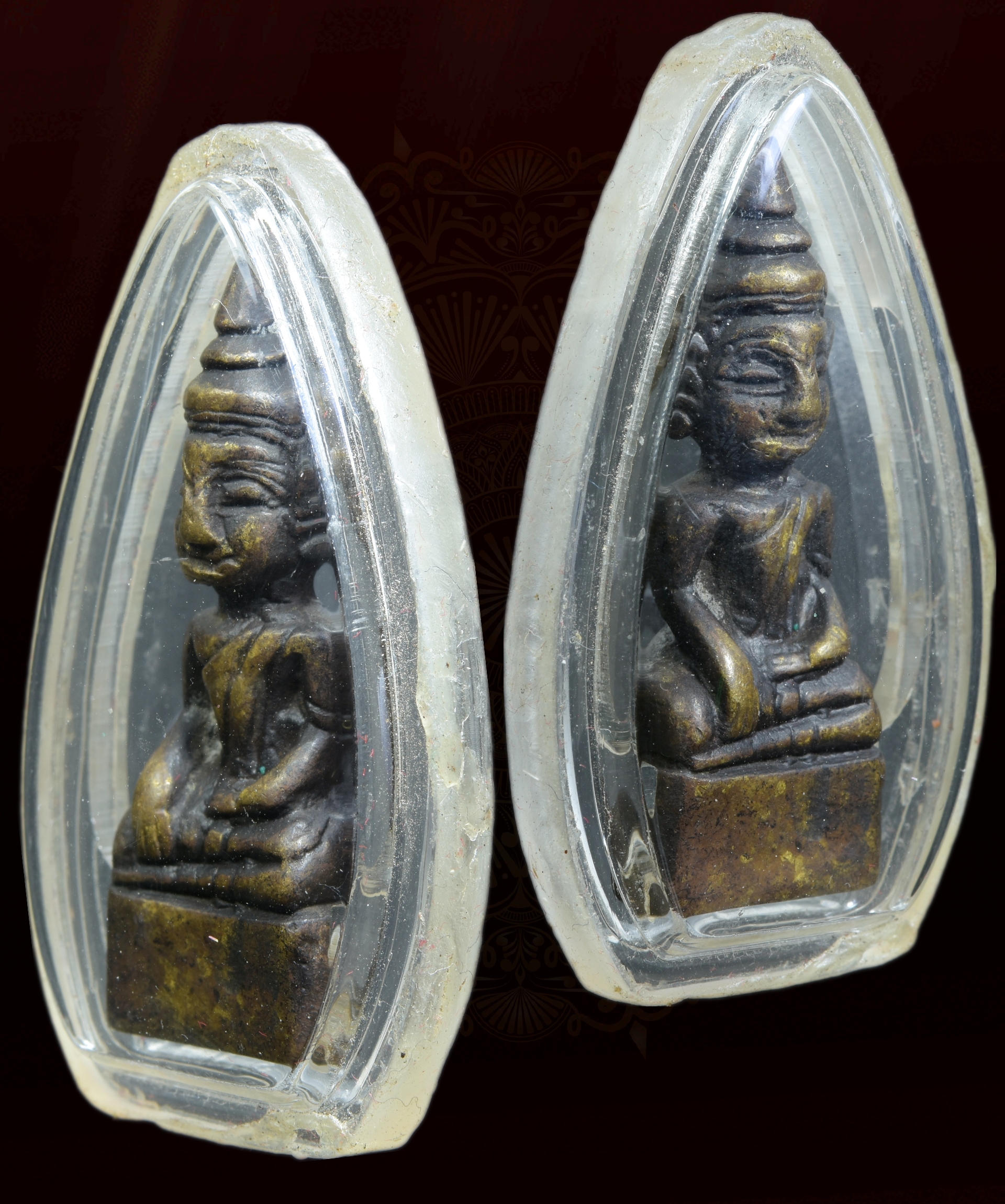 พระเชียงรุ้ง เนื้อทองเหลือง พร้อมเลี่ยมกันน้ำ