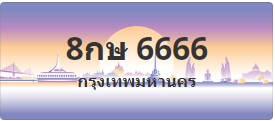 ป้ายประมูล 8กษ 6666
