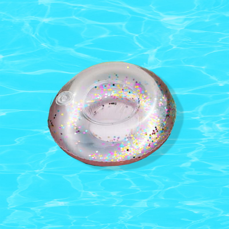 ที่วางแก้วเป่าลม กลิตเตอร์ Inflatable Glitter Cup Holder