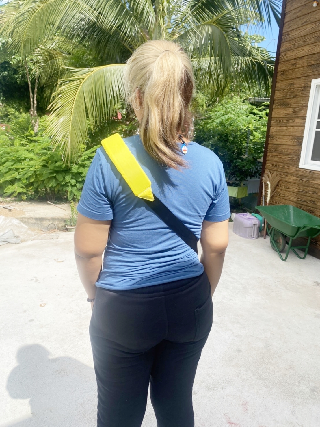 สายสะพายเครื่องตัดหญ้า แบบบ่าเดี่ยว+ที่รองแบบพลาสติก อย่างดี