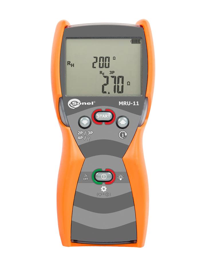 SONEL MRU-11 เครื่องทดสอบความต้านหลักดินของระบบไฟฟ้าแบบ 2/3 หลัก