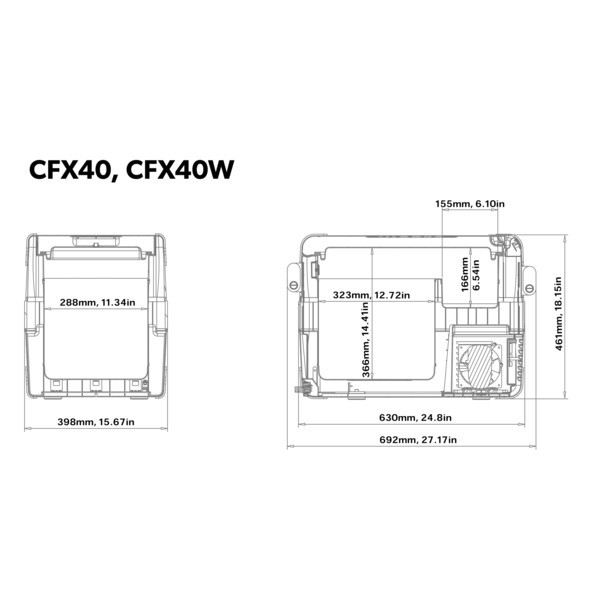 ตู้เย็นพกพา Dometic CFX40W Portable Fridge/Freezer