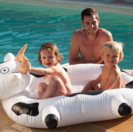 ห่วงยางรูปวัว เป่าลม Inflatable Cow Pool Float