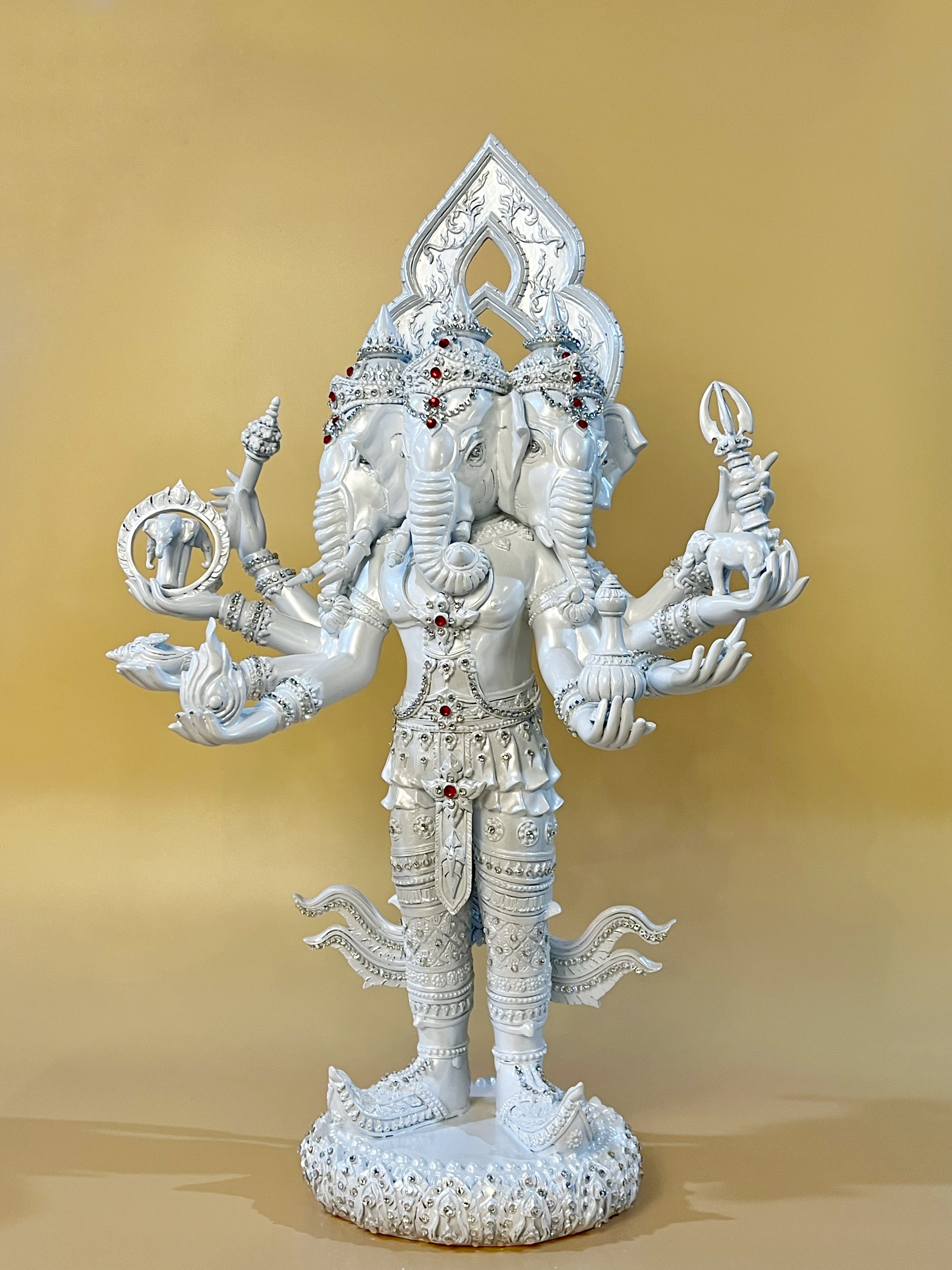 พระพิฆเนศ ปางตรีมุขคณปติ หน้าตัก 12 นิ้ว