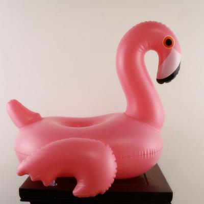 ที่วางแก้วเป่าลม นกฟลามิงโก้คองุ้ม ขนาดใหญ่ Inflatable New Big Flamingo Cup Holder